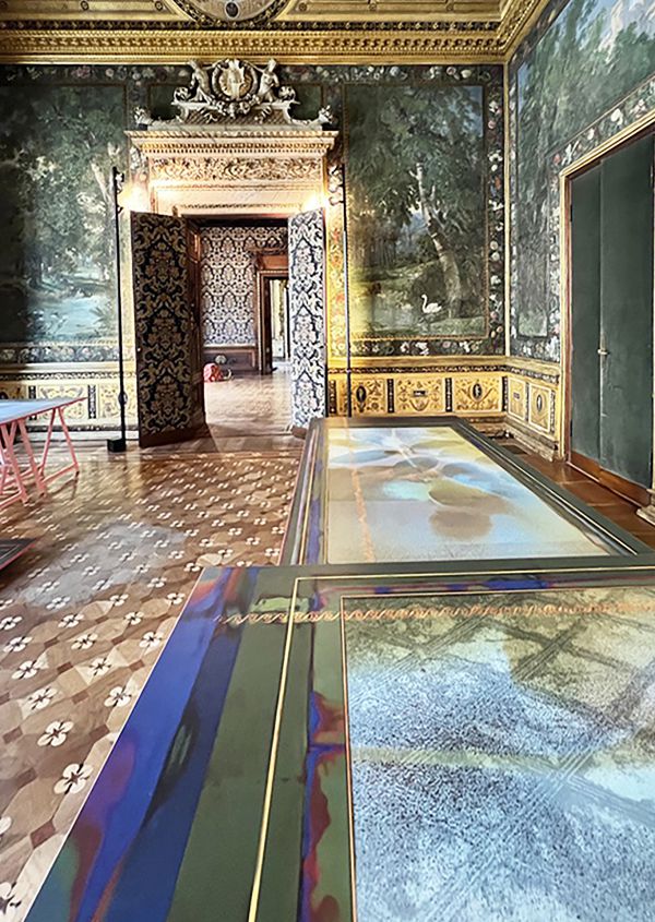 Palaces, masterly the dutch in Milan,  design Workingbert commissioned  Nicole Uniquole  made by Blok plaatmateriaal,  printed by Abet Laminaati   HPL sheen material collection