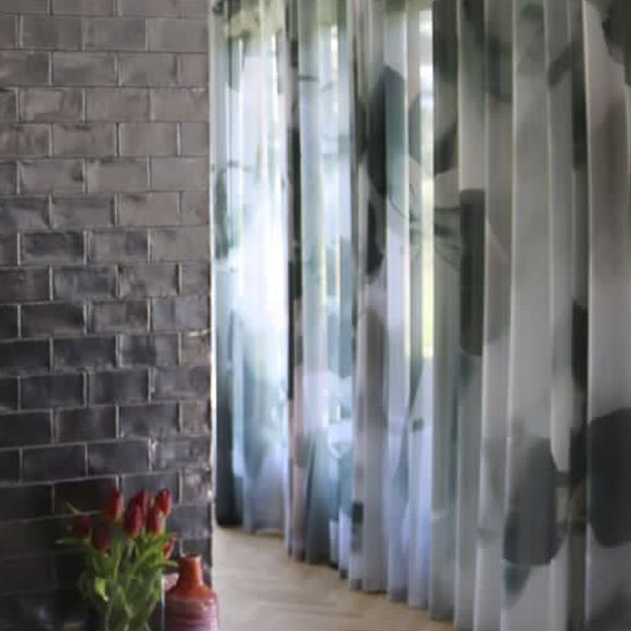 Living, Wall Curtain Dark Iris